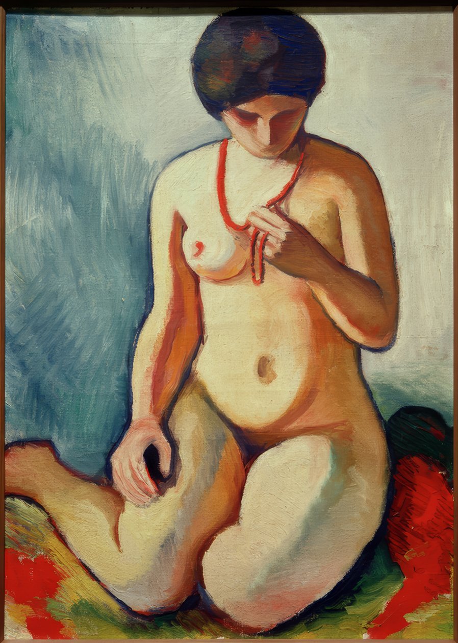 Mercan kolye ile ten rengi by August Macke