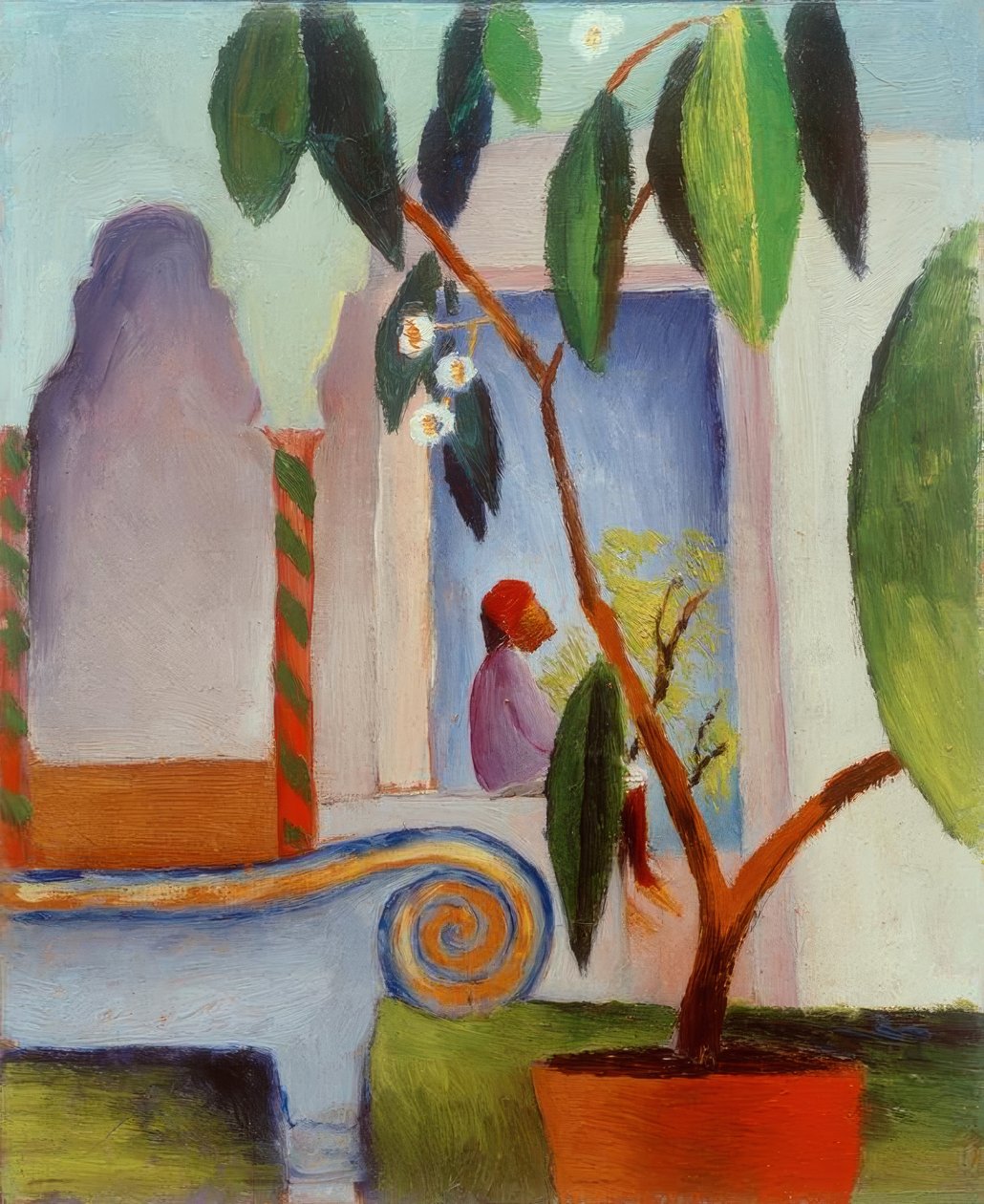 Arap kafesi (küçük Türk) by August Macke