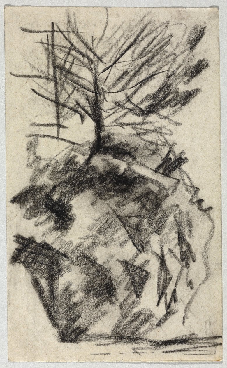 yamaçta ağaç by August Macke