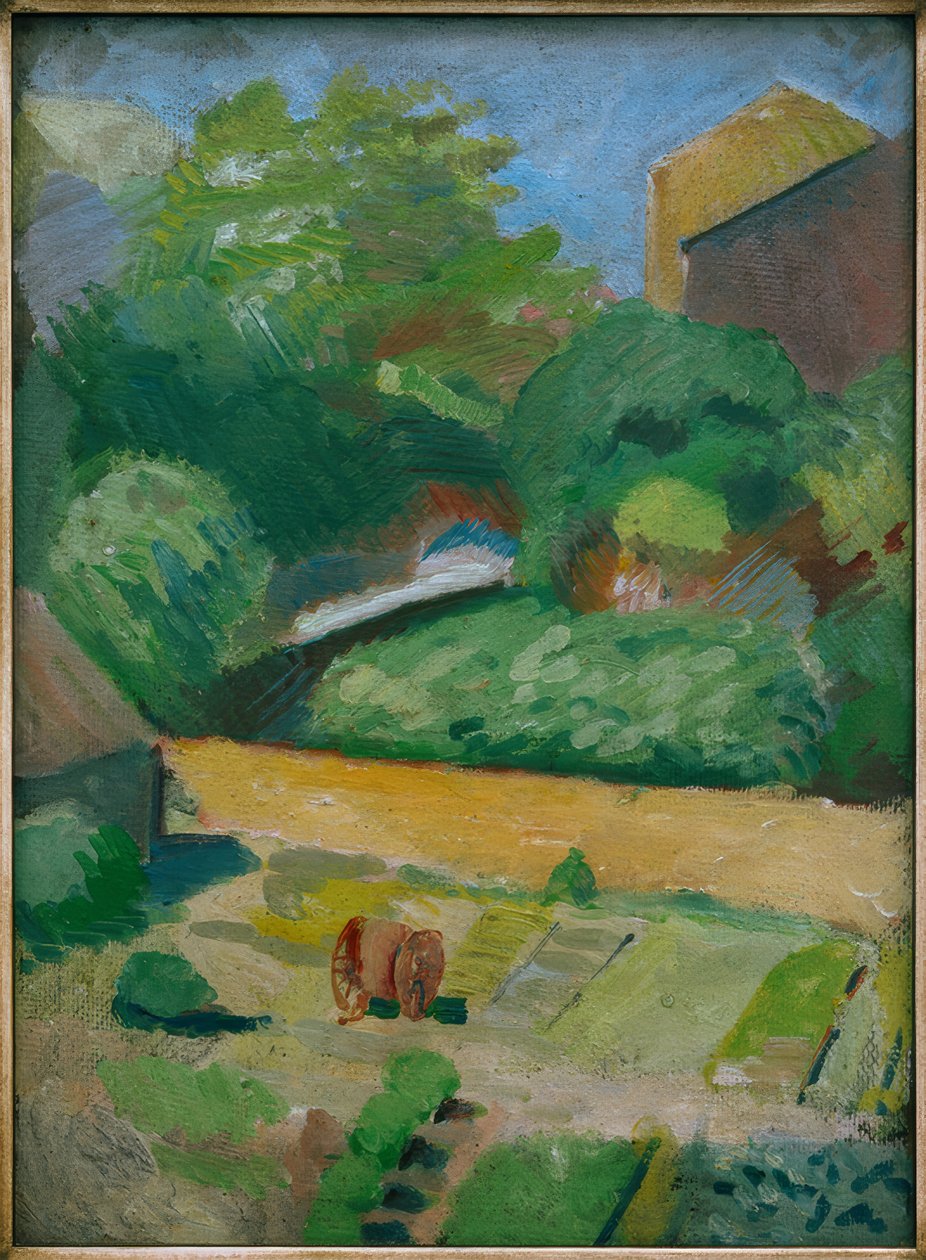 Komşu bahçenin görünümü (Bonn) by August Macke