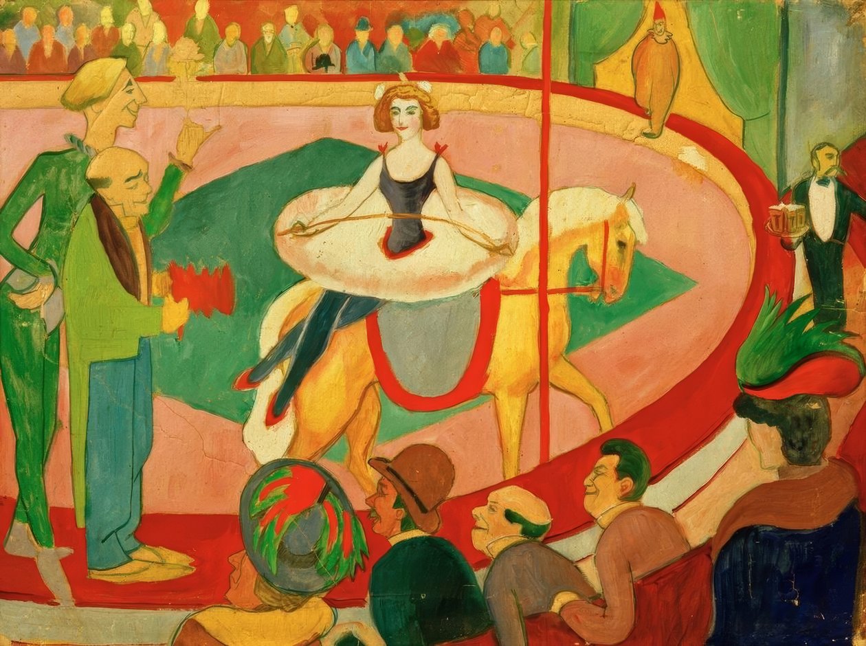 Sirk resmi I: Sanat binicisi by August Macke