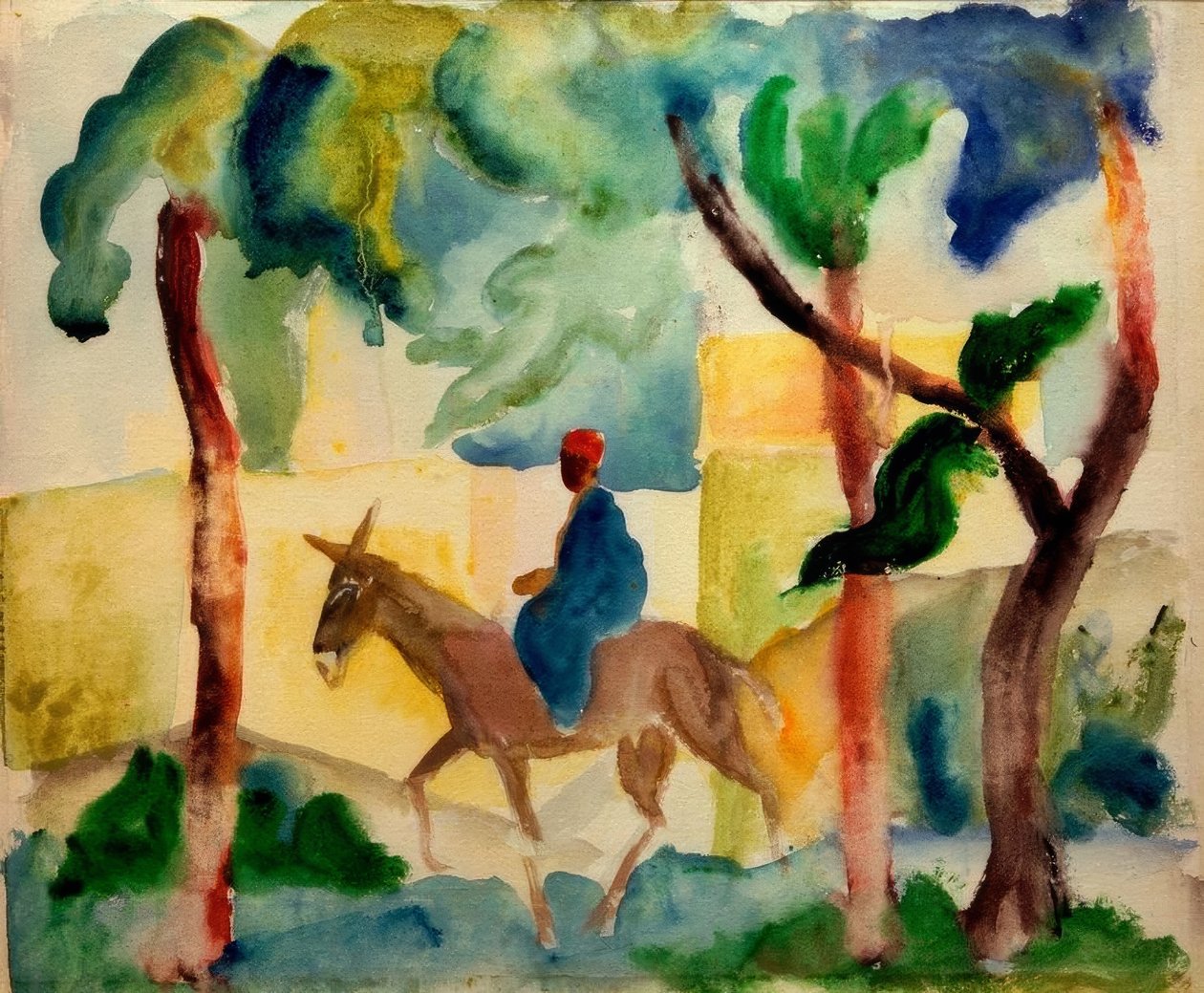 eşek binicisi by August Macke