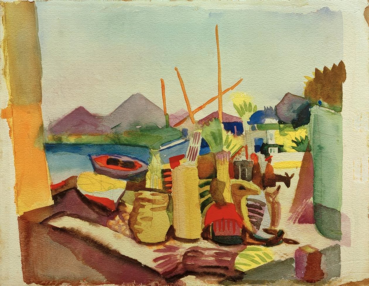 Hammamet yakınlarındaki manzara by August Macke