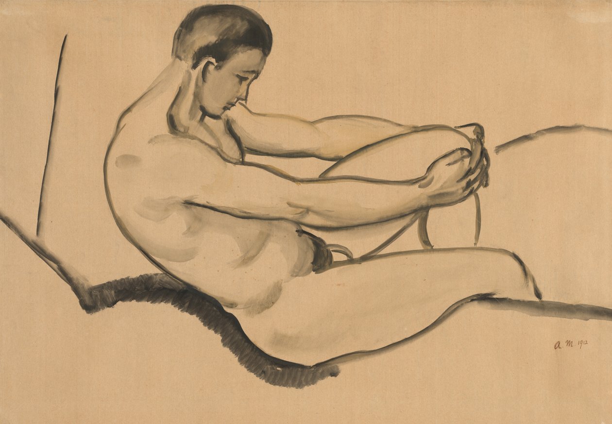 erkek çıplak by August Macke