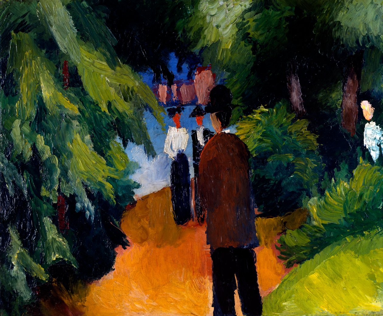 Gölet ile park by August Macke