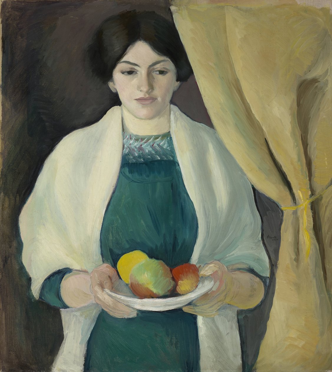 elma ile portre by August Macke