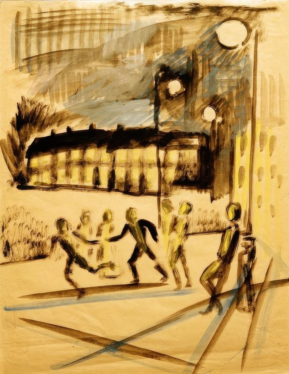 Akşam oynayan çocuklar by August Macke