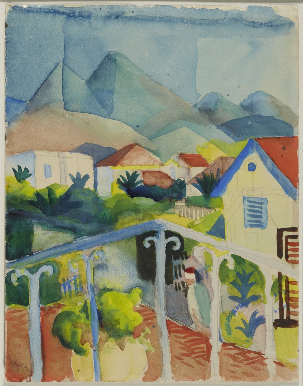 St. Tunus yakınlarındaki Germain by August Macke
