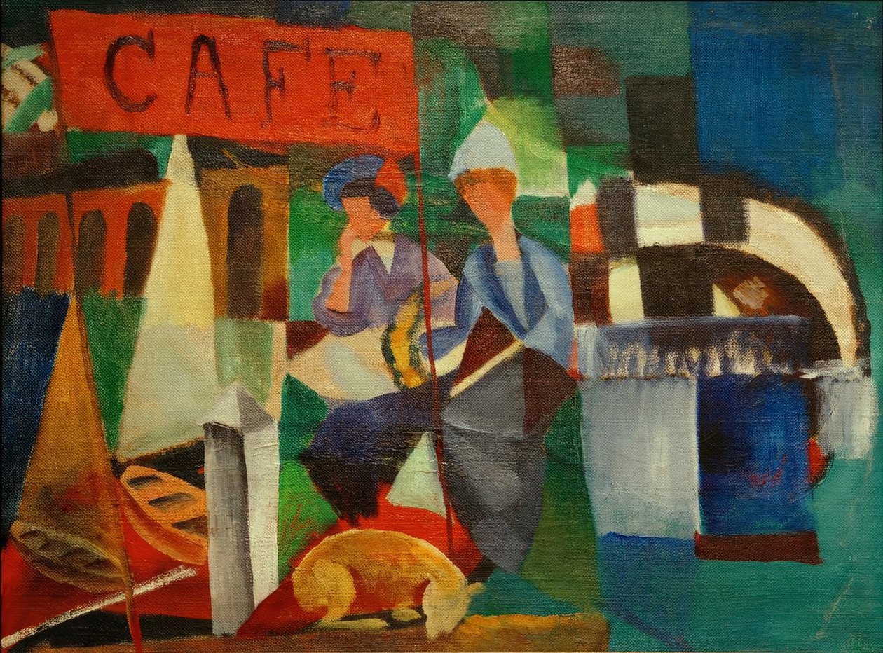 Kafede iki bayan by August Macke