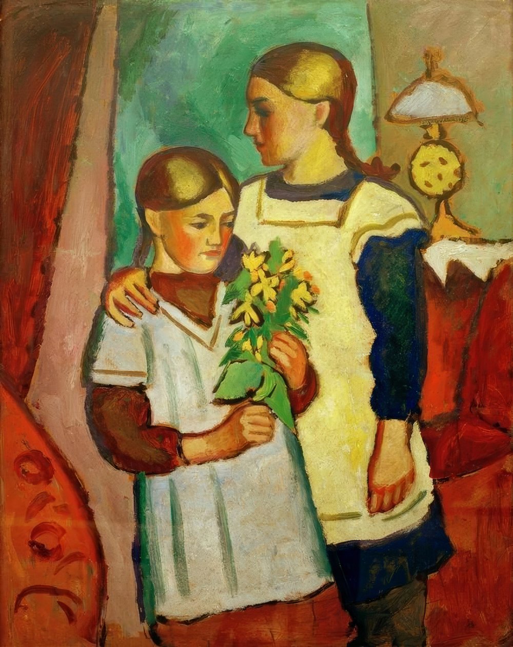 İki kız kardeş by August Macke