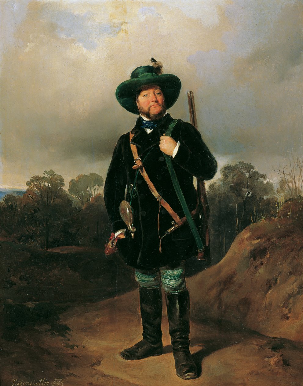 Bir avcı olarak Josef Strommer by August von Pettenkofen