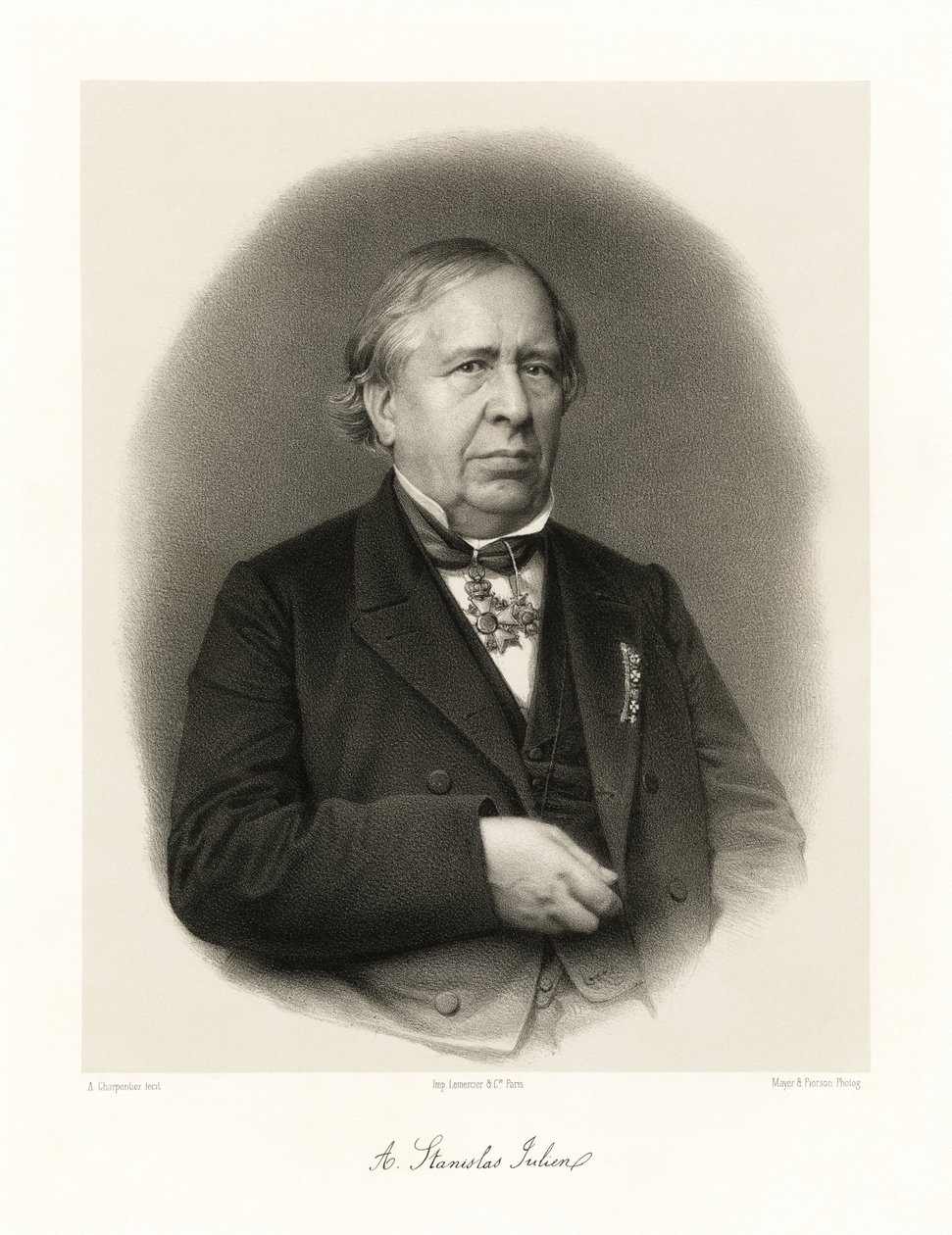 Aignan Stanislas Julien, 1865-66 by Auguste Charpentier