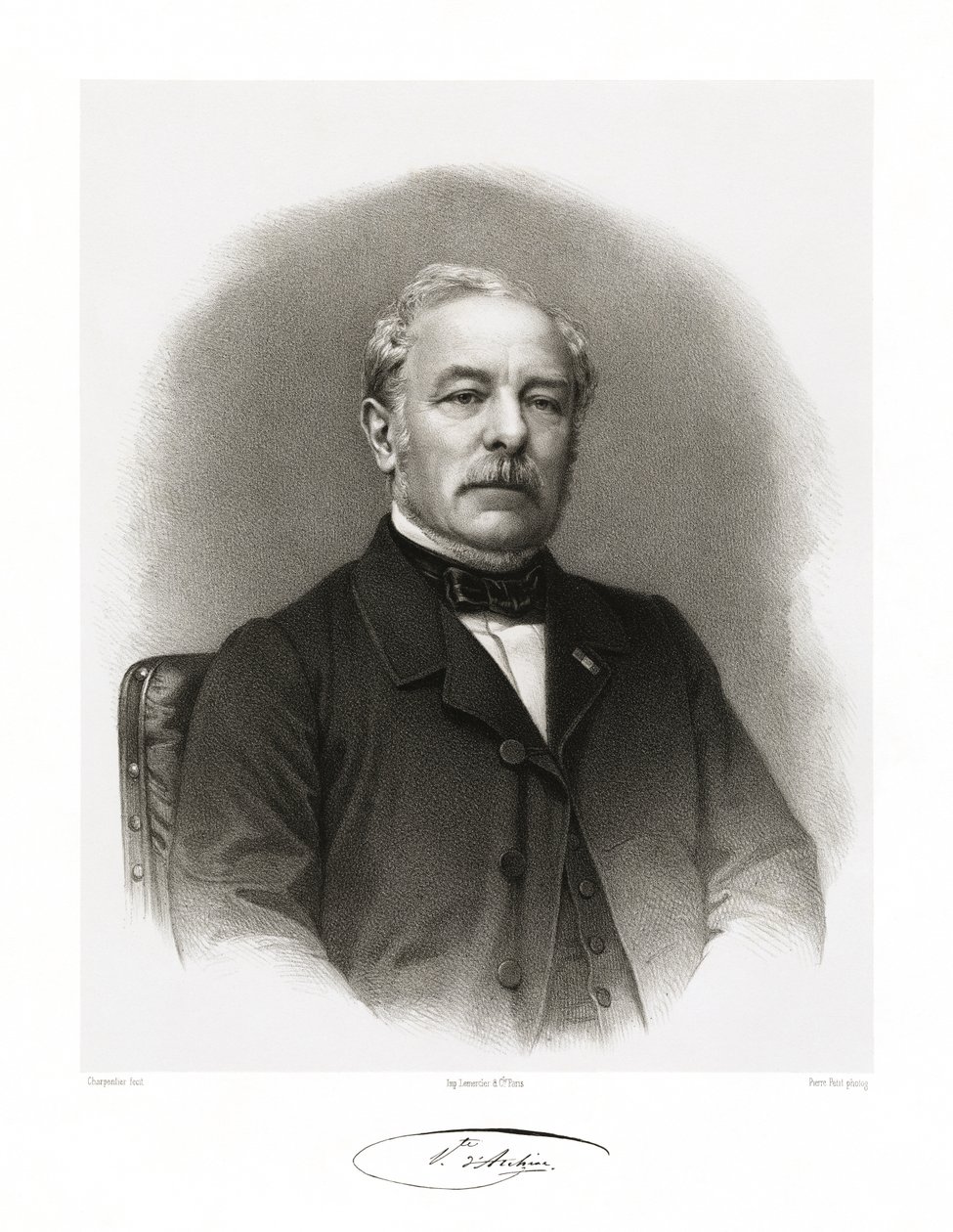 Étienne Jules Adolphe Desmier de Saint-Simon, Vikont d? Archiac, 1865-66 by Auguste Charpentier