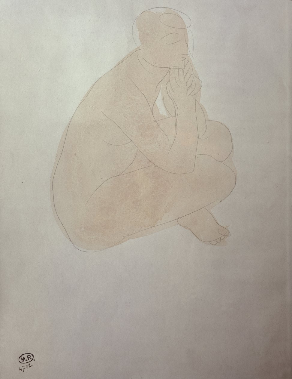 bağdaş kurup oturan kadın by Auguste Rodin