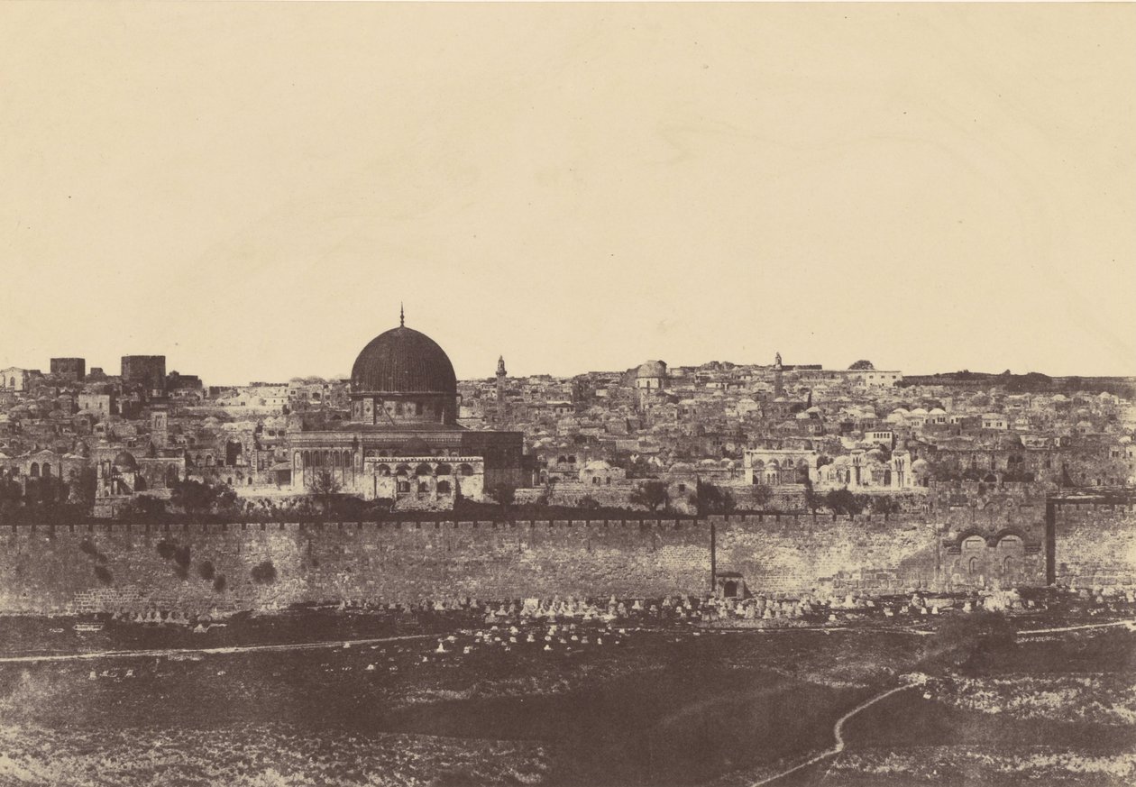 Kudüs. Tapınağın Muhafazası. Doğu cephesinin genel görünümü. 2. kat by Auguste Salzmann