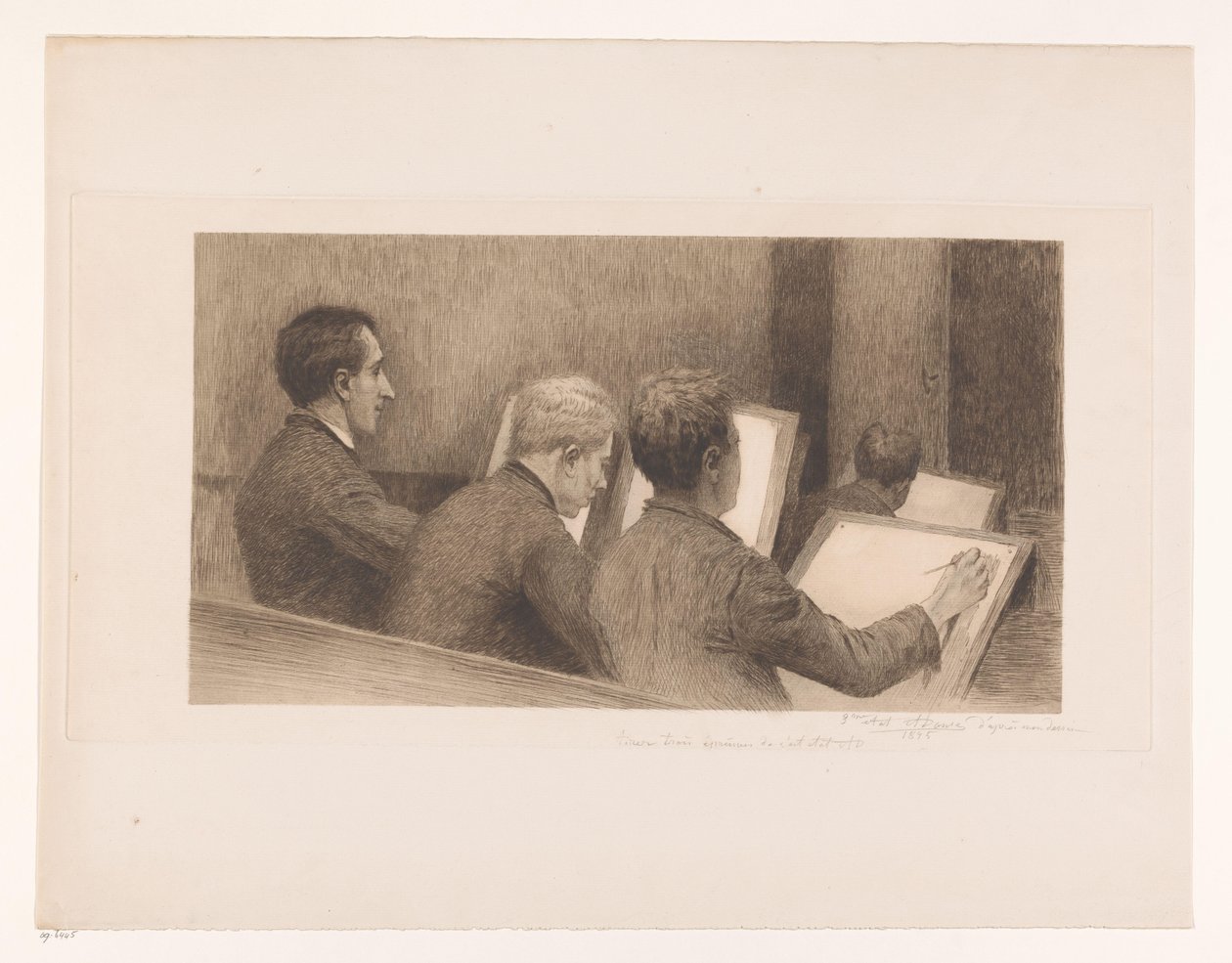 Çizim okulunda ders by Auguste Danse (signed by artist)