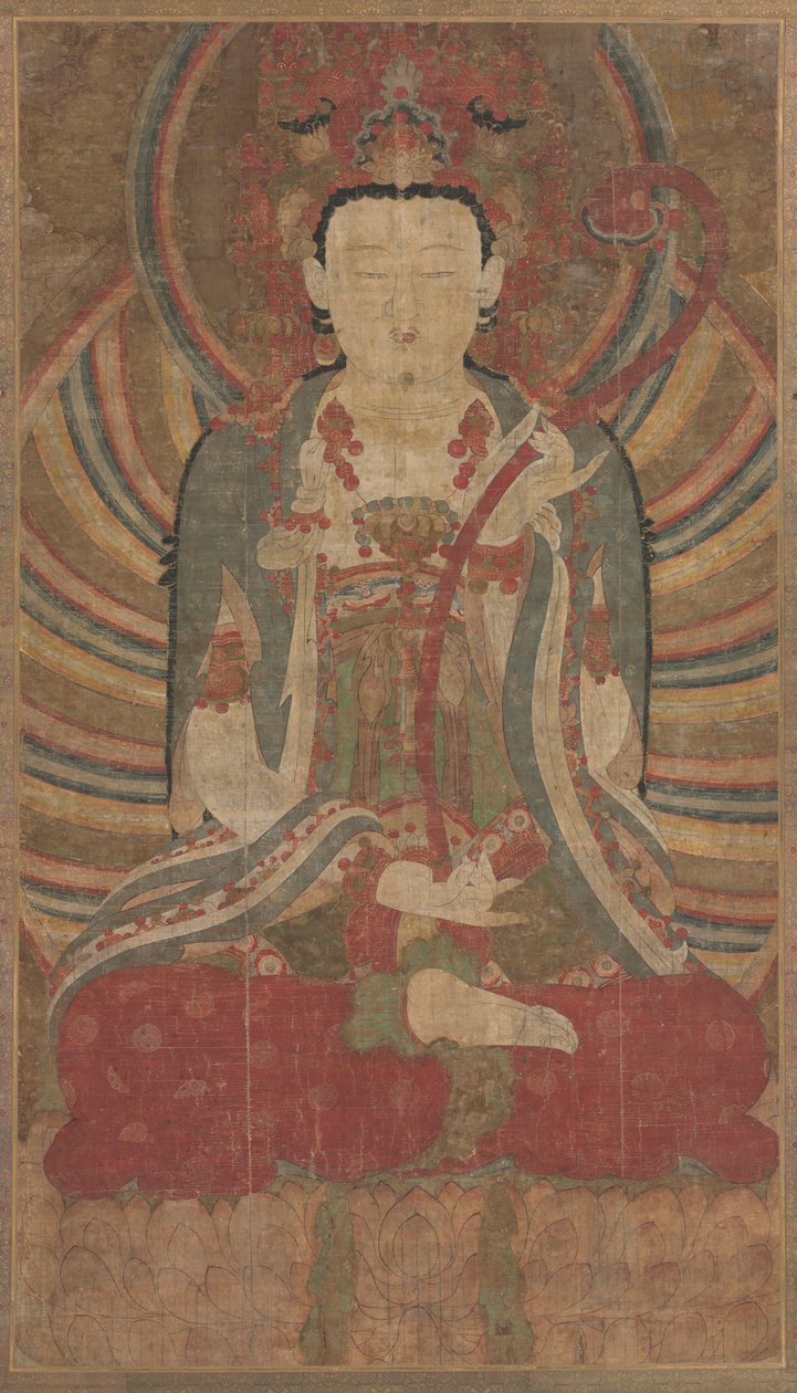 Oturmuş Manjusri by Auguste Dujardin