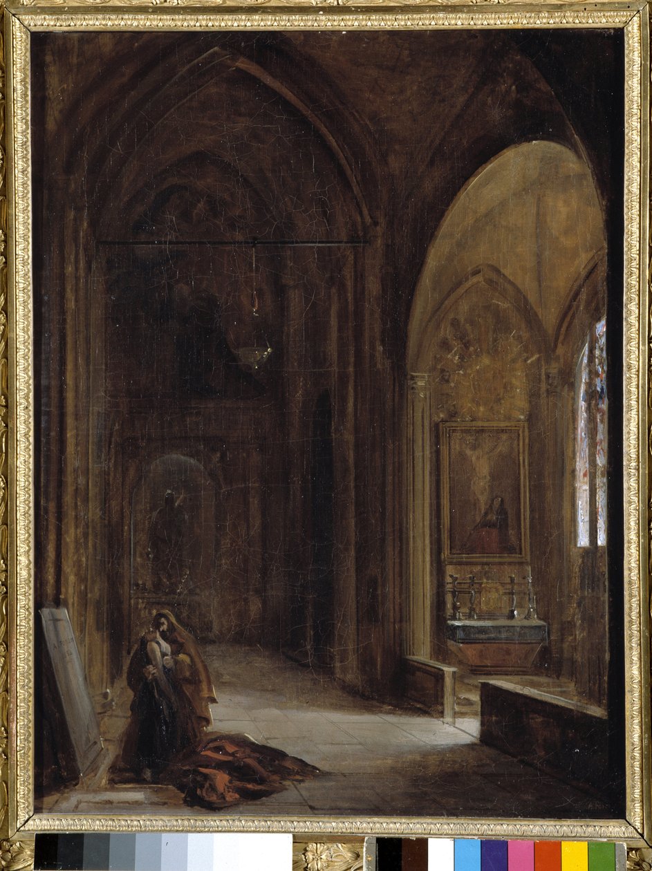 Kilisenin içi by Auguste Forbin