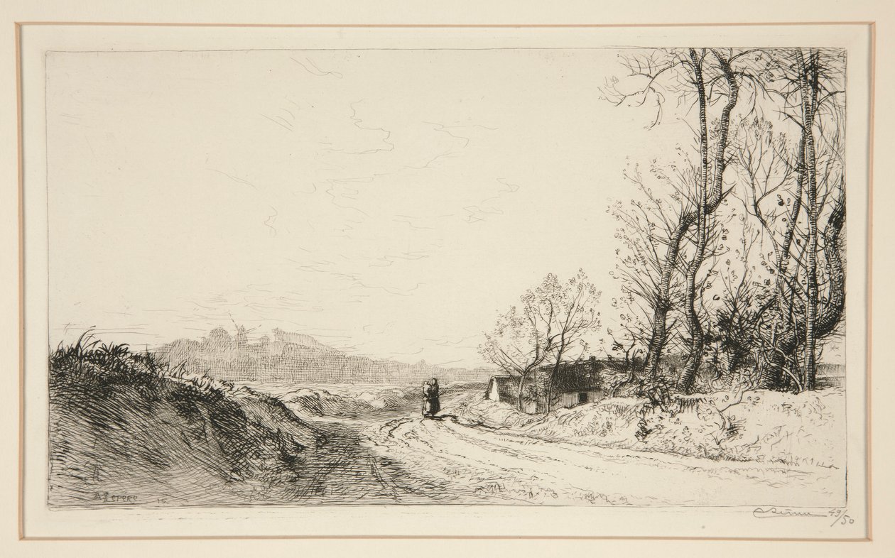 Derni?res feuilles (Vend?e) (Son Yapraklar [Vendee]) by Auguste Lepere