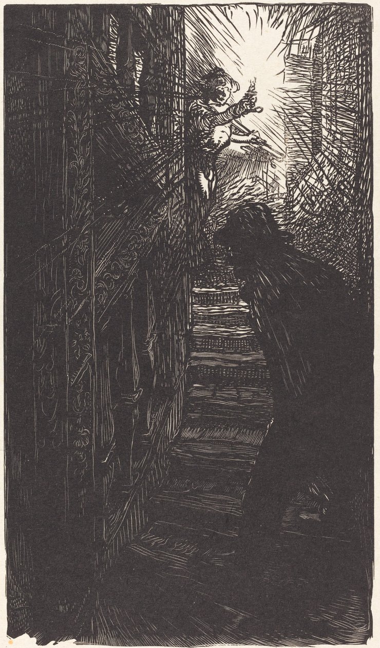 Boutebrie rue oyma merdiven by Auguste Lepere