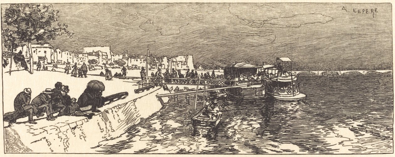 Bercy İskelesi (Embarcadere a Bercy) by Auguste Lepere