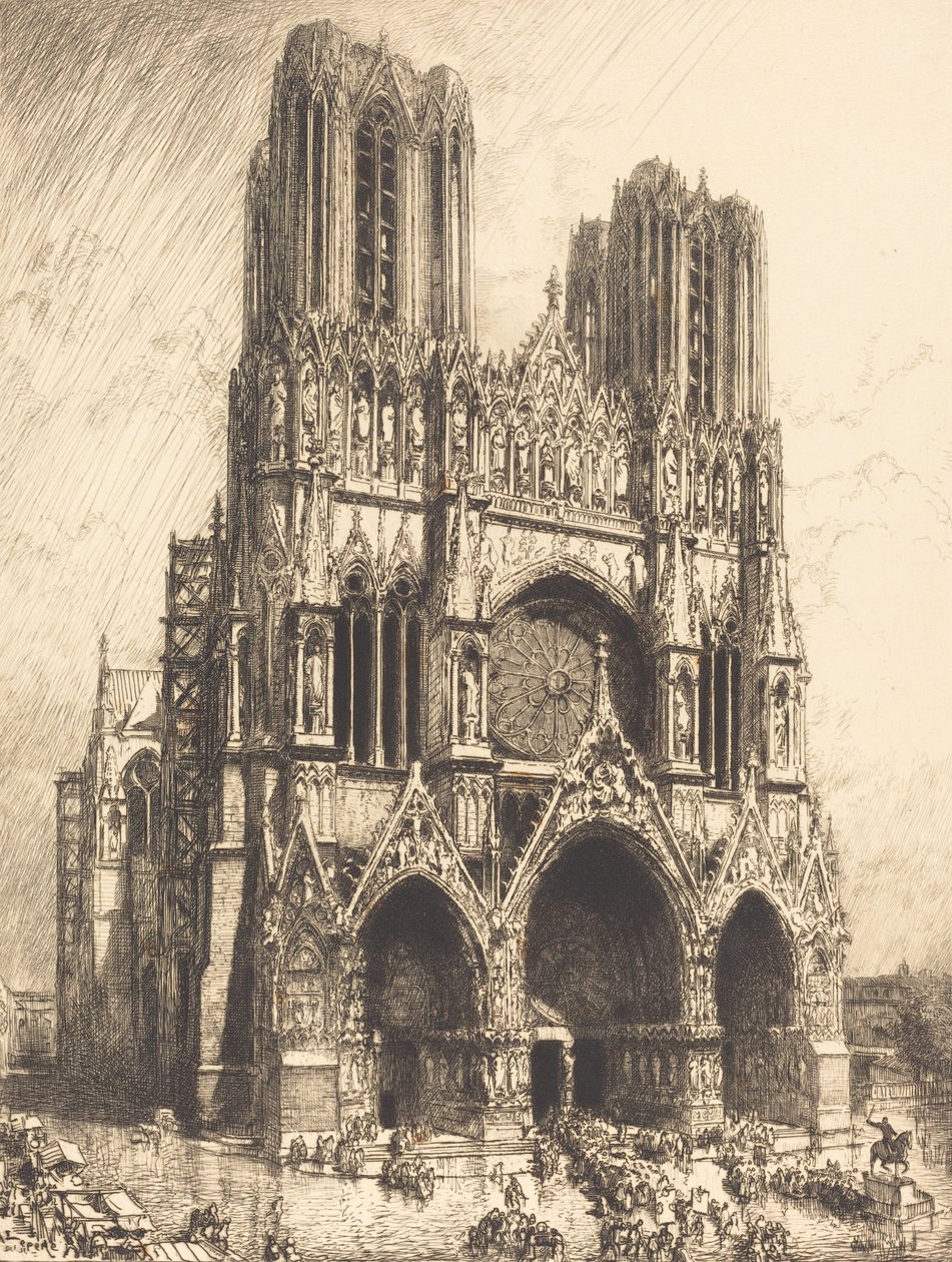 Reims Katedrali, Reims Katedrali, 1911. by Auguste Lepere