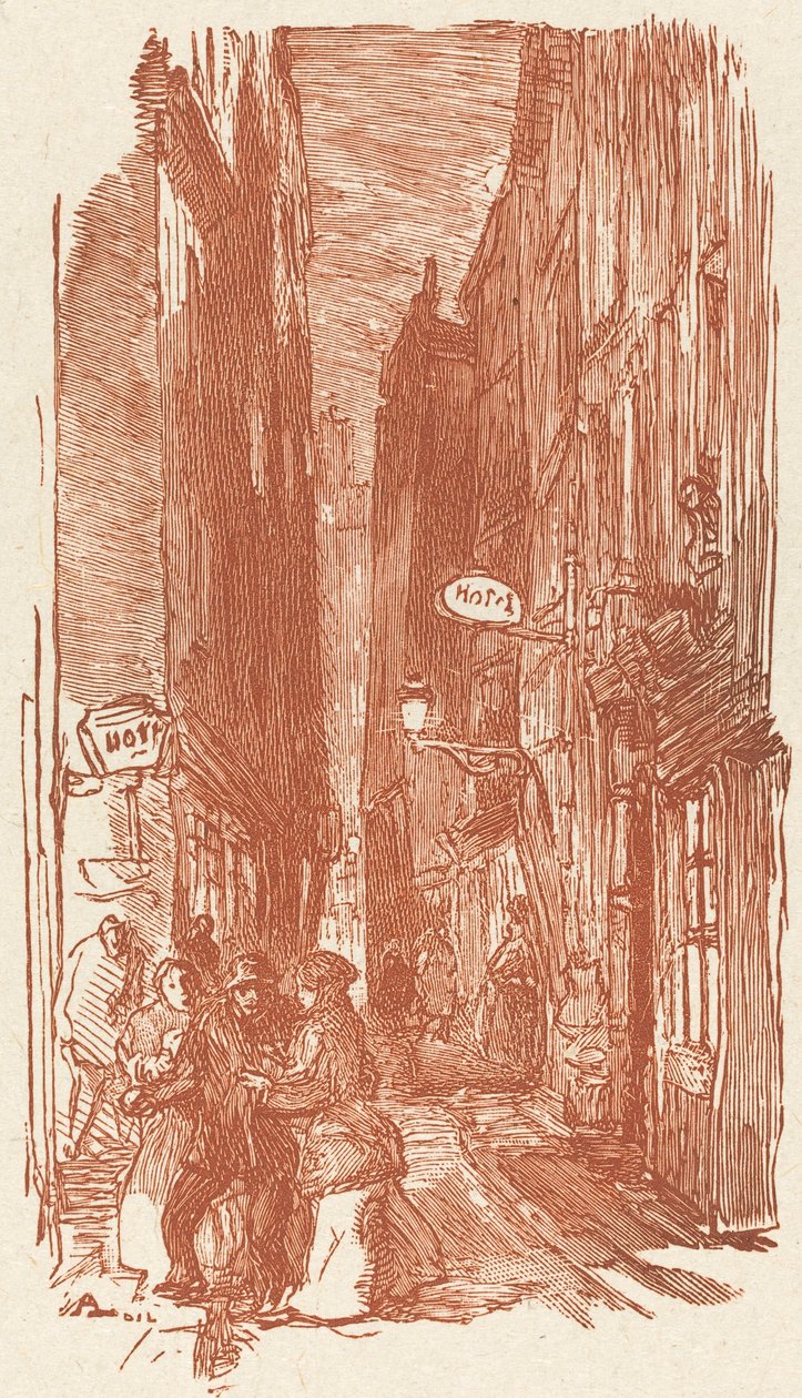 Rue Saint Severin by Auguste Lepere