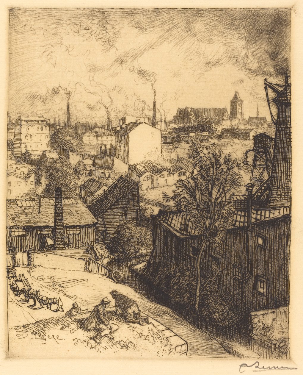 St. Denis Hatırası by Auguste Lepere