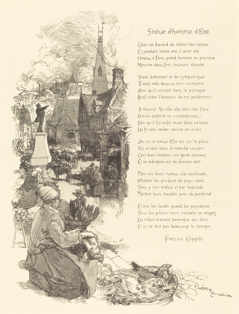 devlet adamı heykeli by Auguste Lepere