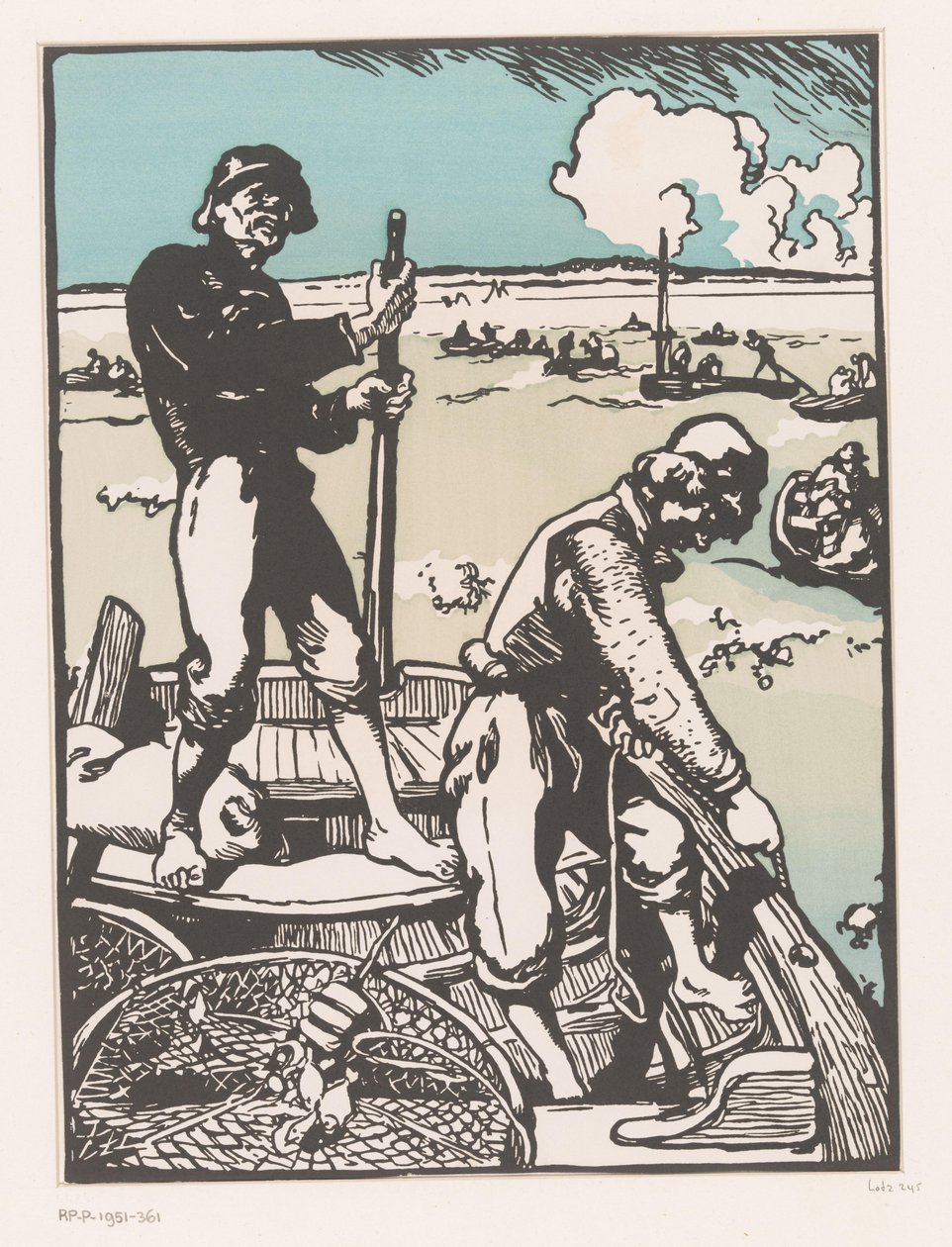 Twee vidaları Karides Balıkçıları by Auguste Lepere