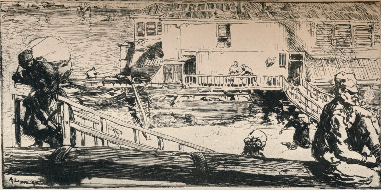 Yıkama Teknesi, 1915 by Auguste Louis Lepère