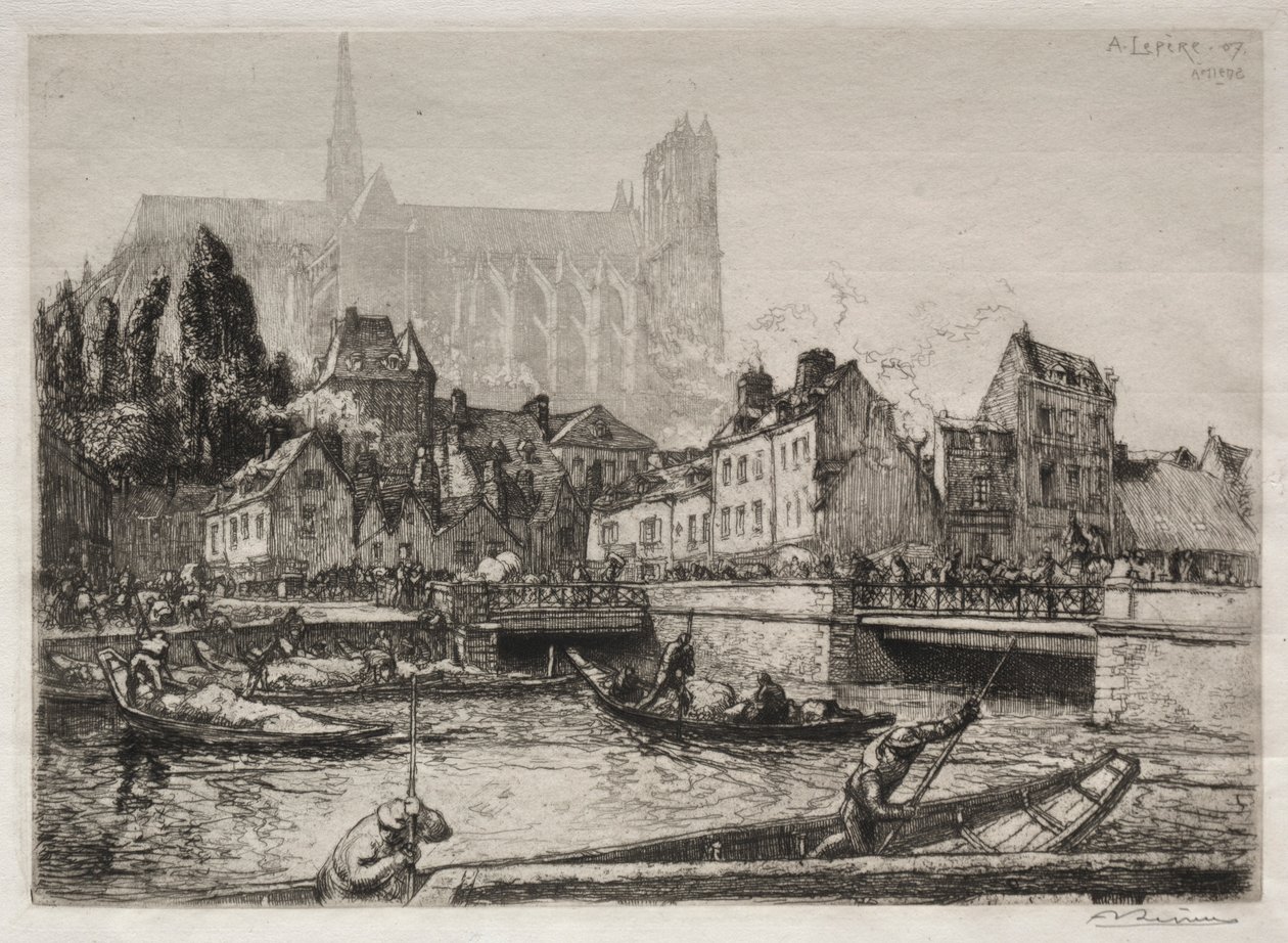 Sebzelerin Gelişleri-Amiens, 1907. by Auguste Louis Lepère