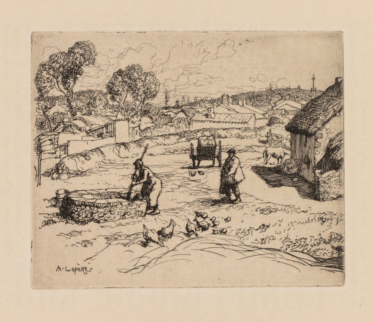 Auguste Lepère: La Masure Vendèe. by Auguste Louis Lepère