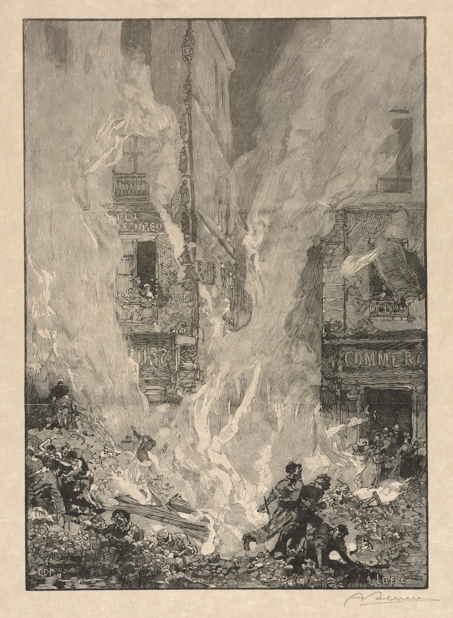 [Şehir Yangını] by Auguste Louis Lepère