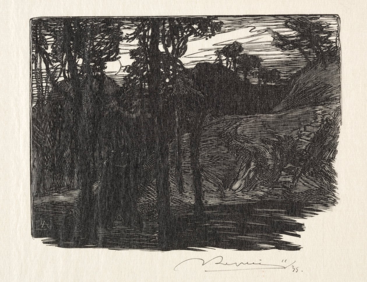 Akşam. by Auguste Louis Lepère