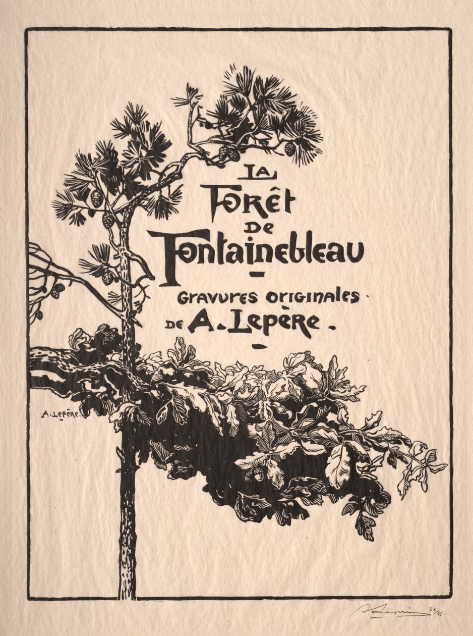 Fontainebleau: Cephe parçası. by Auguste Louis Lepère