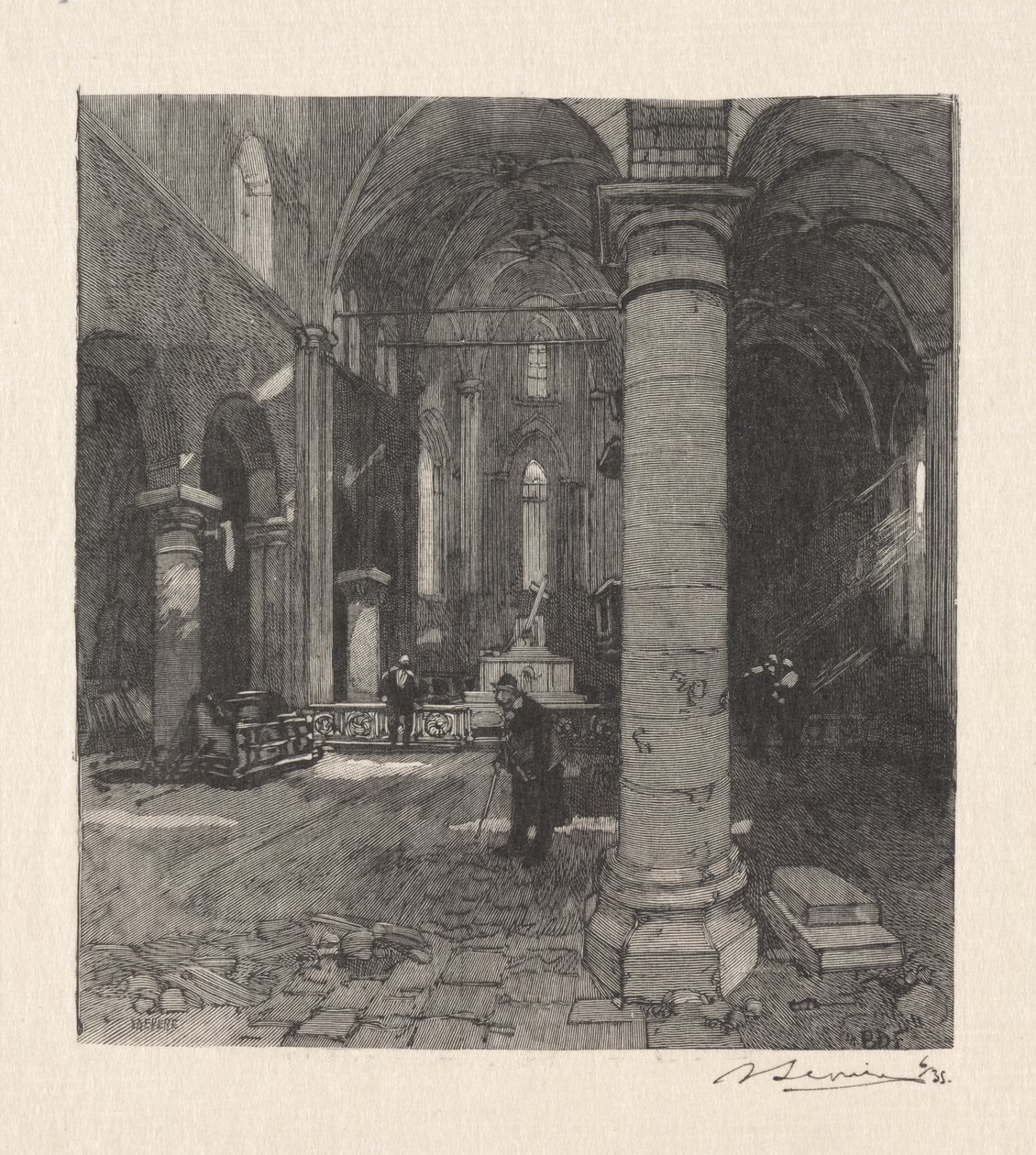 Kilisenin içi by Auguste Louis Lepère