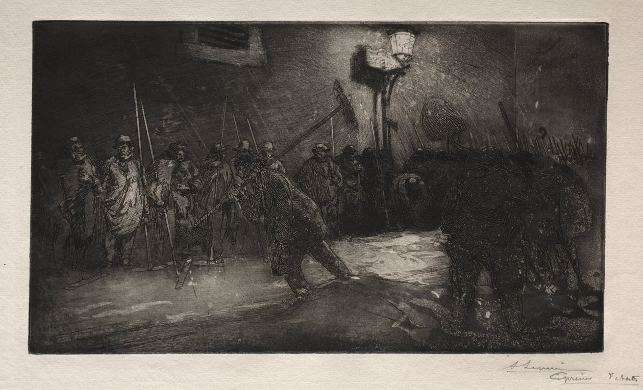 Gece Süpürücülerinin Çağrısı by Auguste Louis Lepère