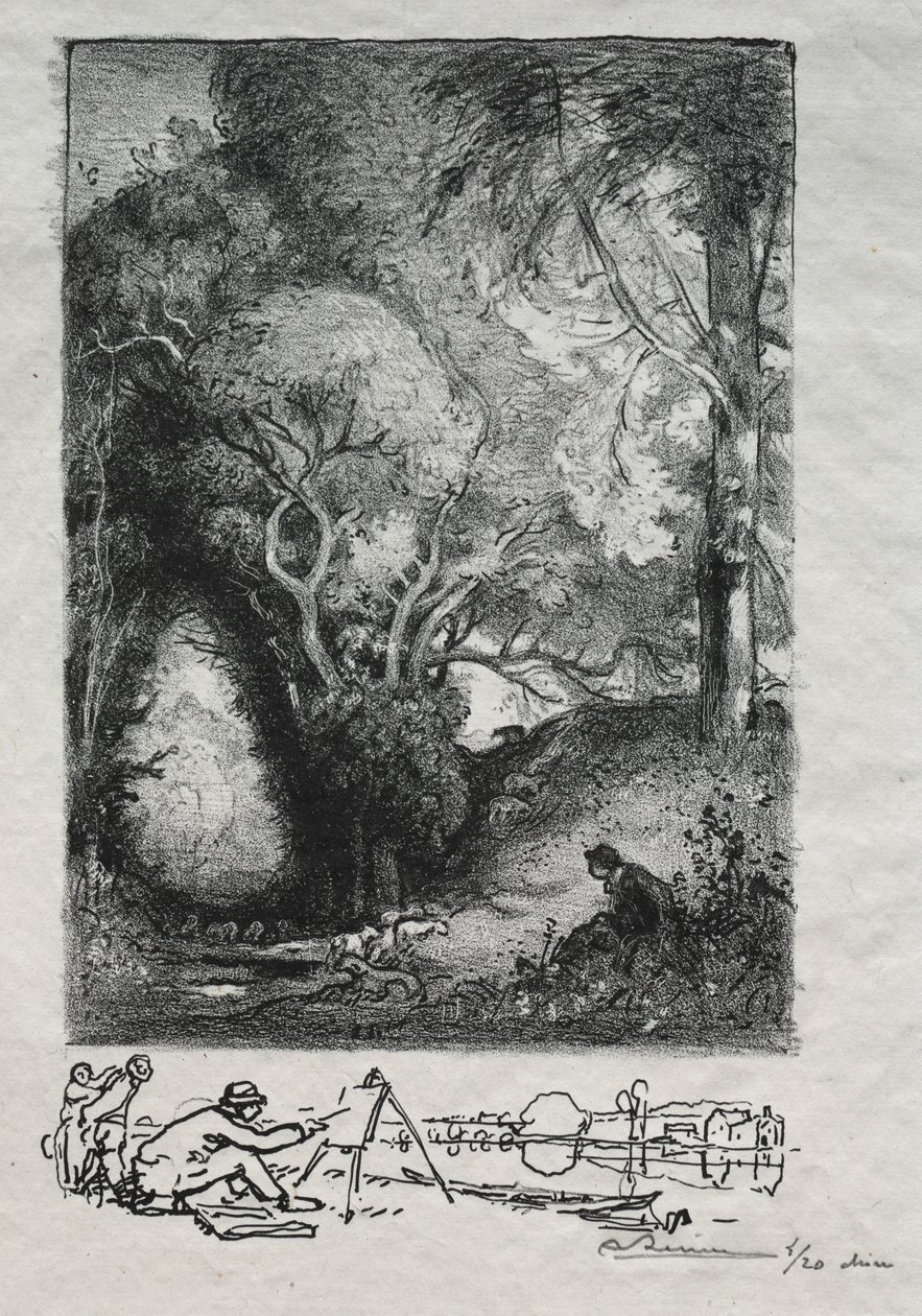 La Ravine, Haziran 1913. by Auguste Louis Lepère