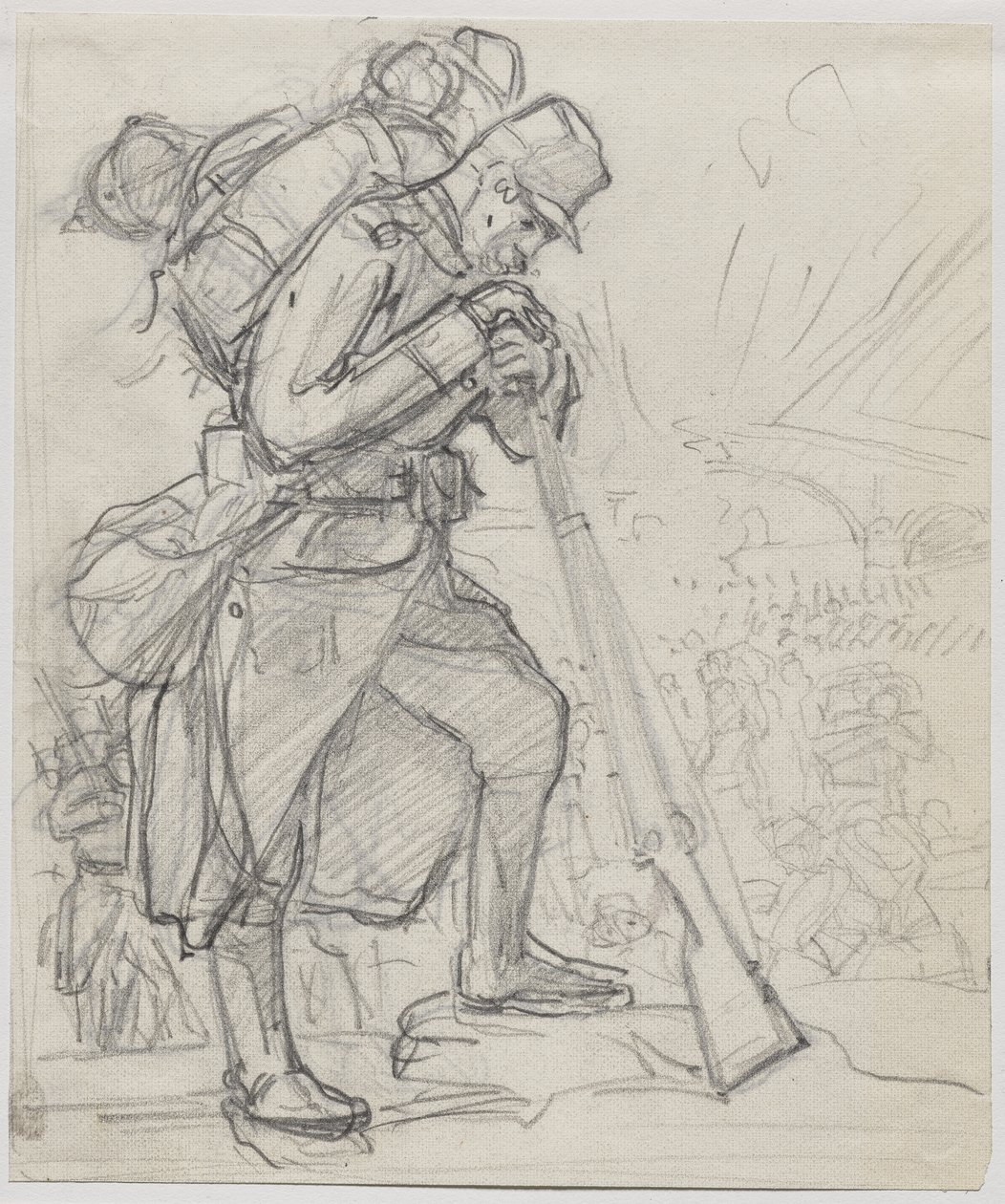 Charleroi'den Sonra Geri Çekilme... by Auguste Louis Lepère