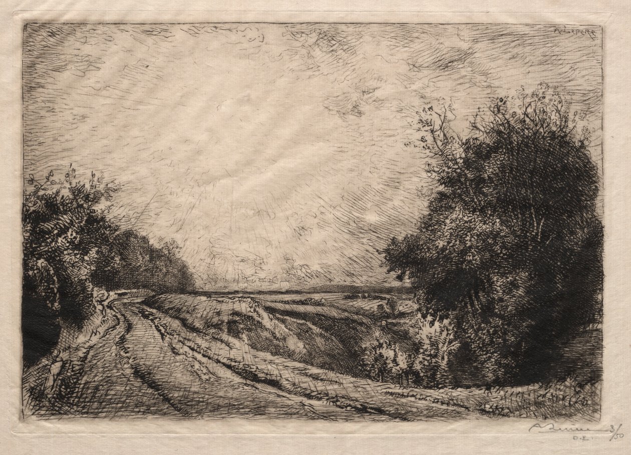 Houssoye Yolu, 1913. by Auguste Louis Lepère
