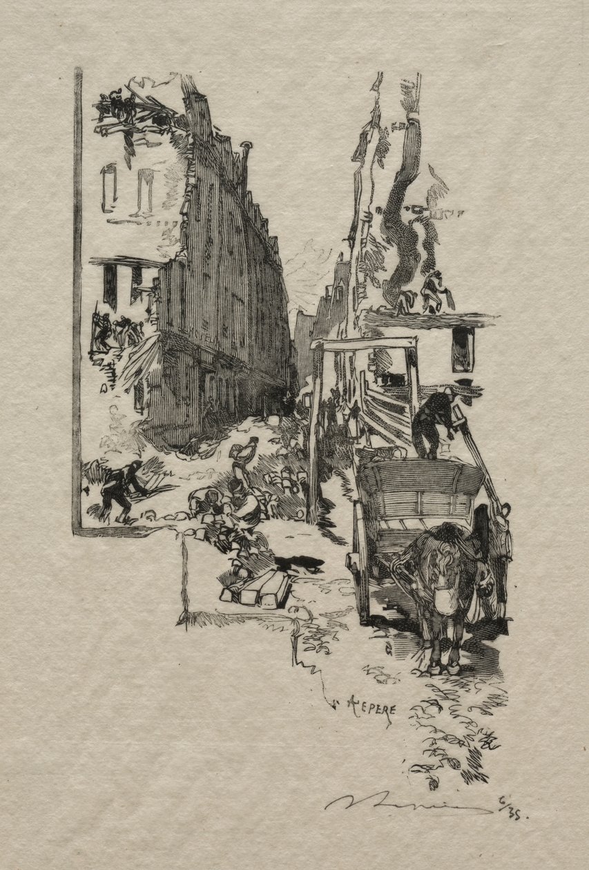 Sokağı Victor Kuzen by Auguste Louis Lepère