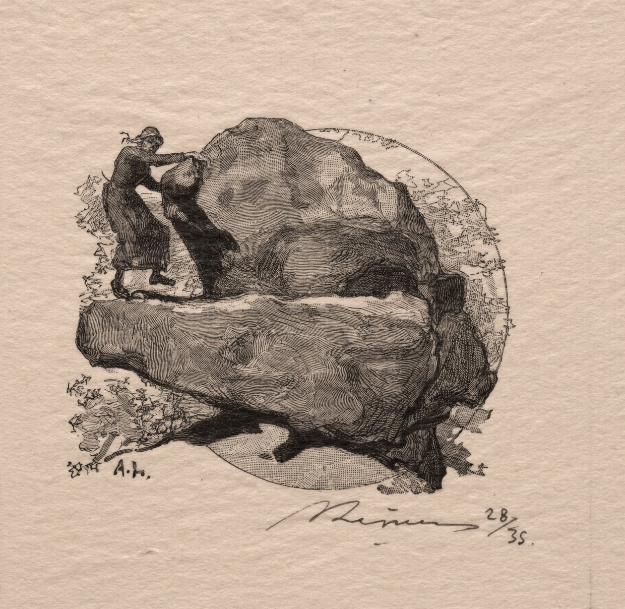 sallanan kaya by Auguste Louis Lepère