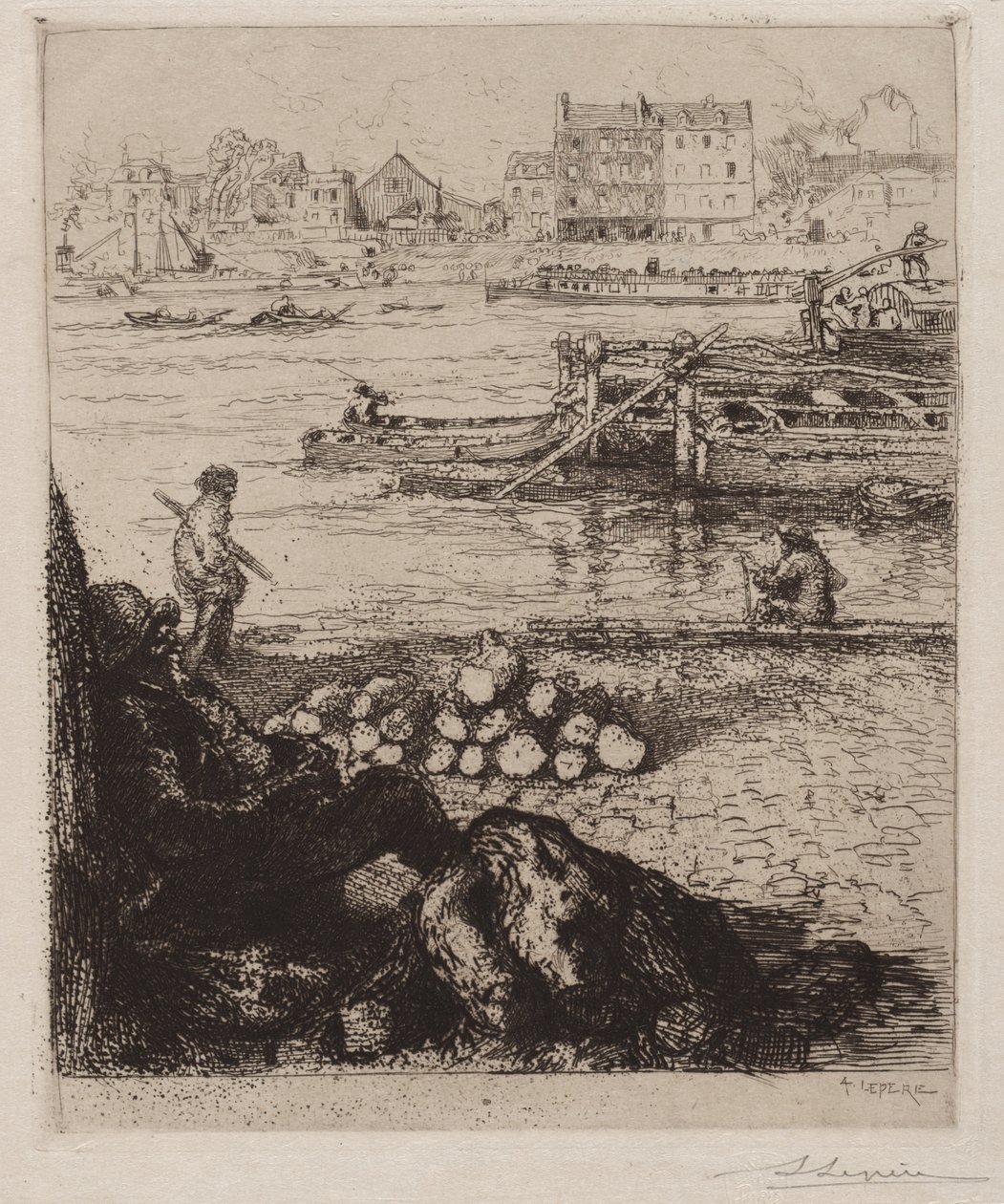 Longshoreman: Quai de la Gare by Auguste Louis Lepère