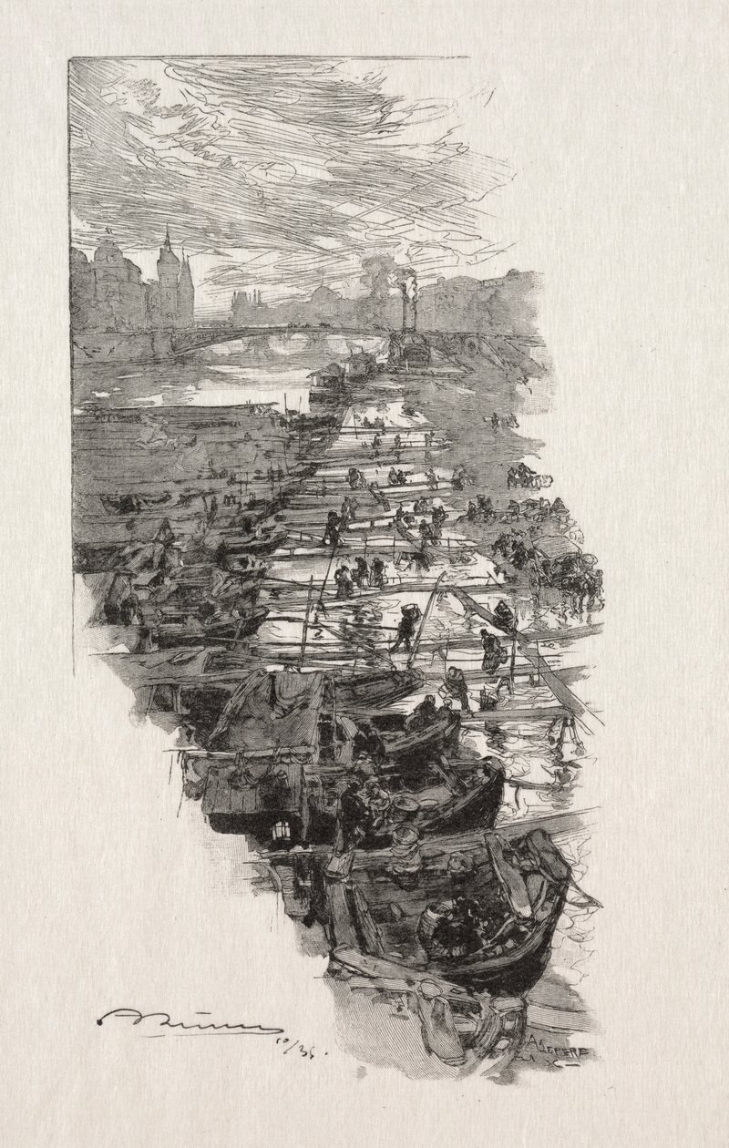 Elma Pazarı. by Auguste Louis Lepère