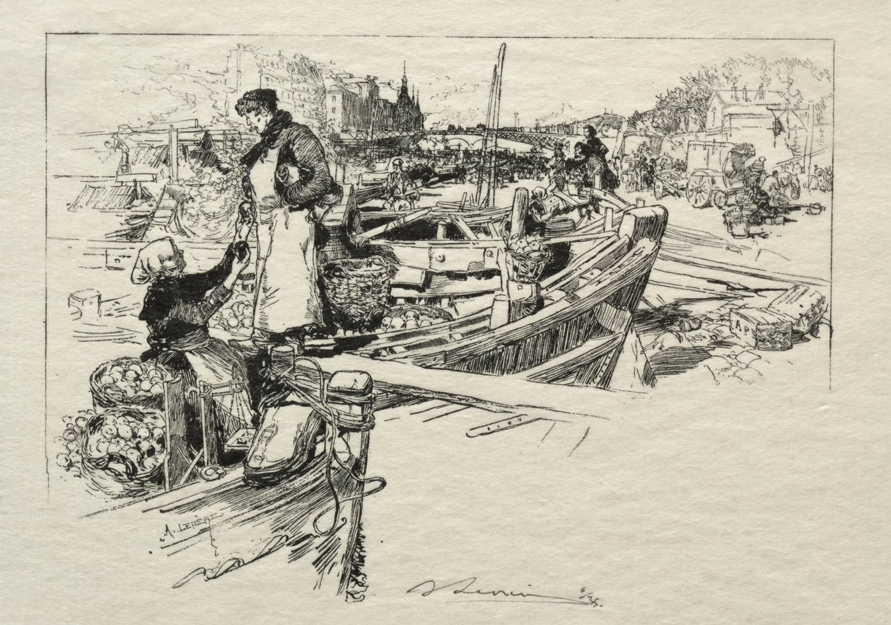 Elma Pazarı, No. 1. by Auguste Louis Lepère