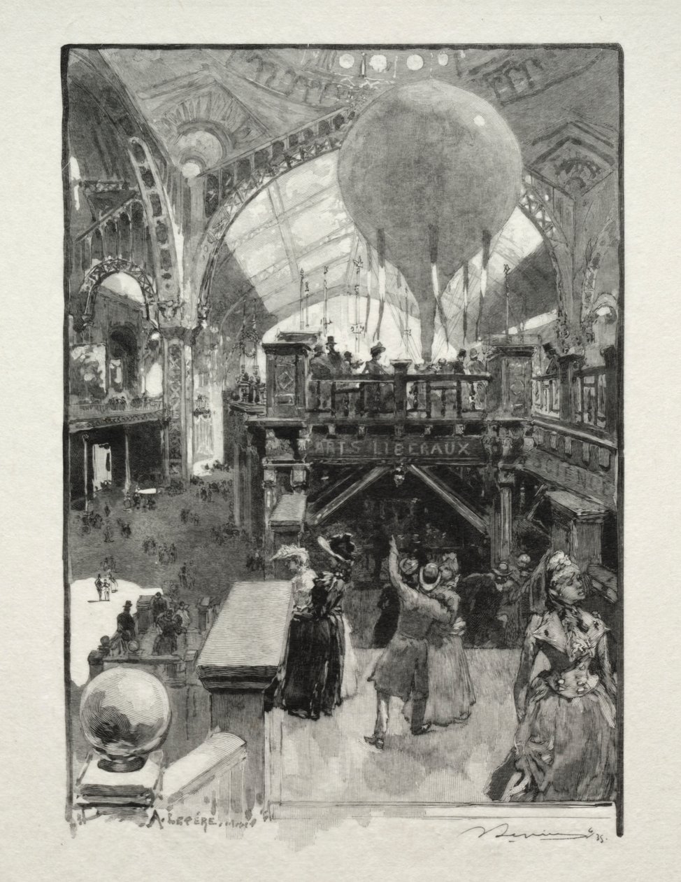 Liberal Sanatlar Sarayı, İç by Auguste Louis Lepère
