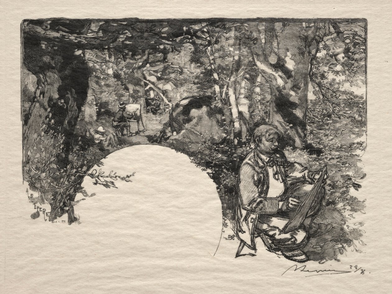 Ressamlar, 1890. by Auguste Louis Lepère