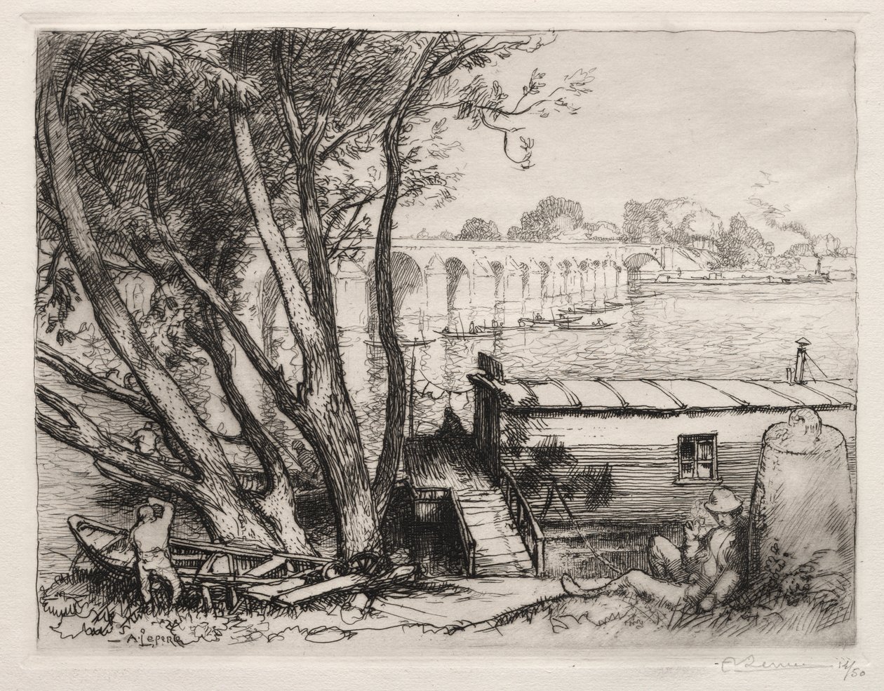 Poissy Köprüsü by Auguste Louis Lepère