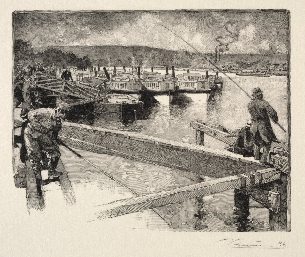 omnibüs garajı by Auguste Louis Lepère